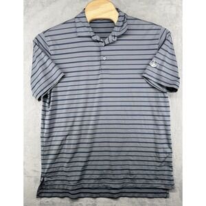 Peter Millar Summer Comfort SS Golf‎ Polo Men's Size L Striped CC Logo READ